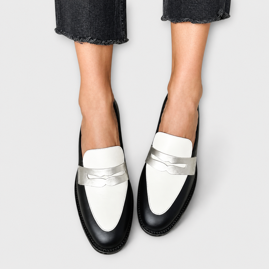 XIARA™ | MOCASINES NEGROS METALIZADOS