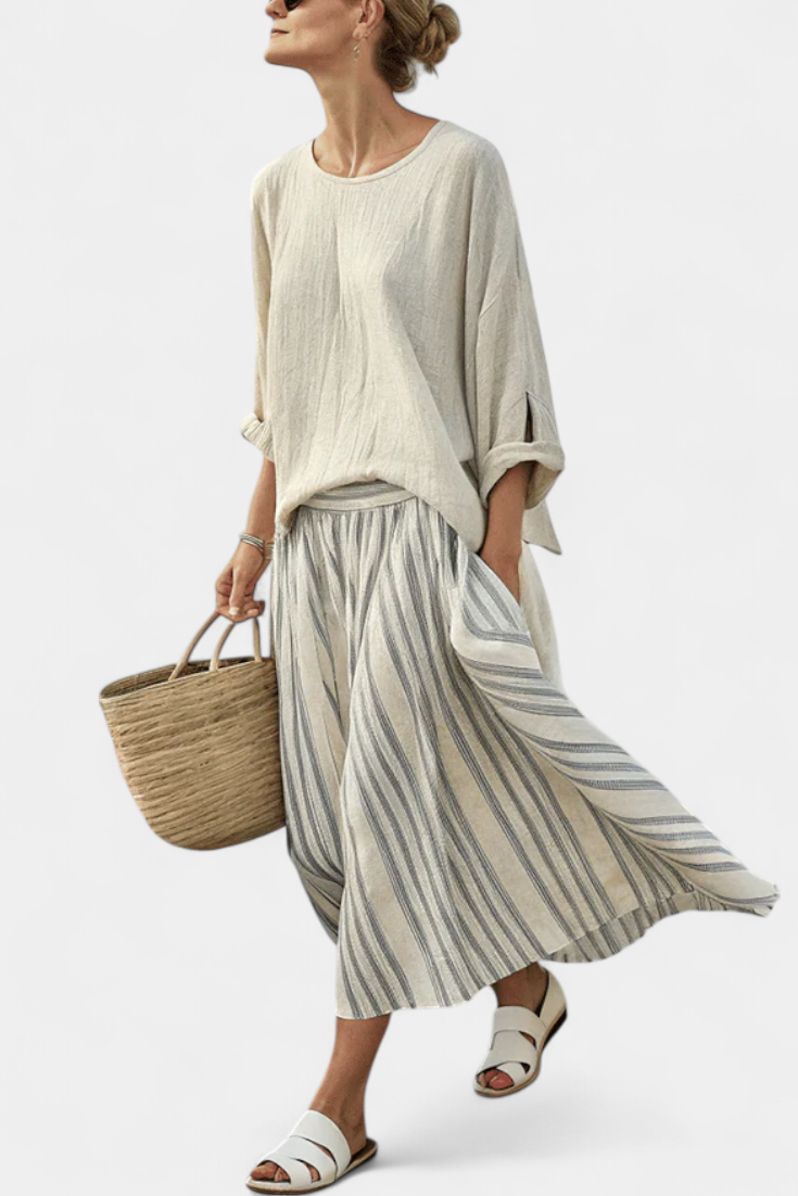AURA | Set rayas midi