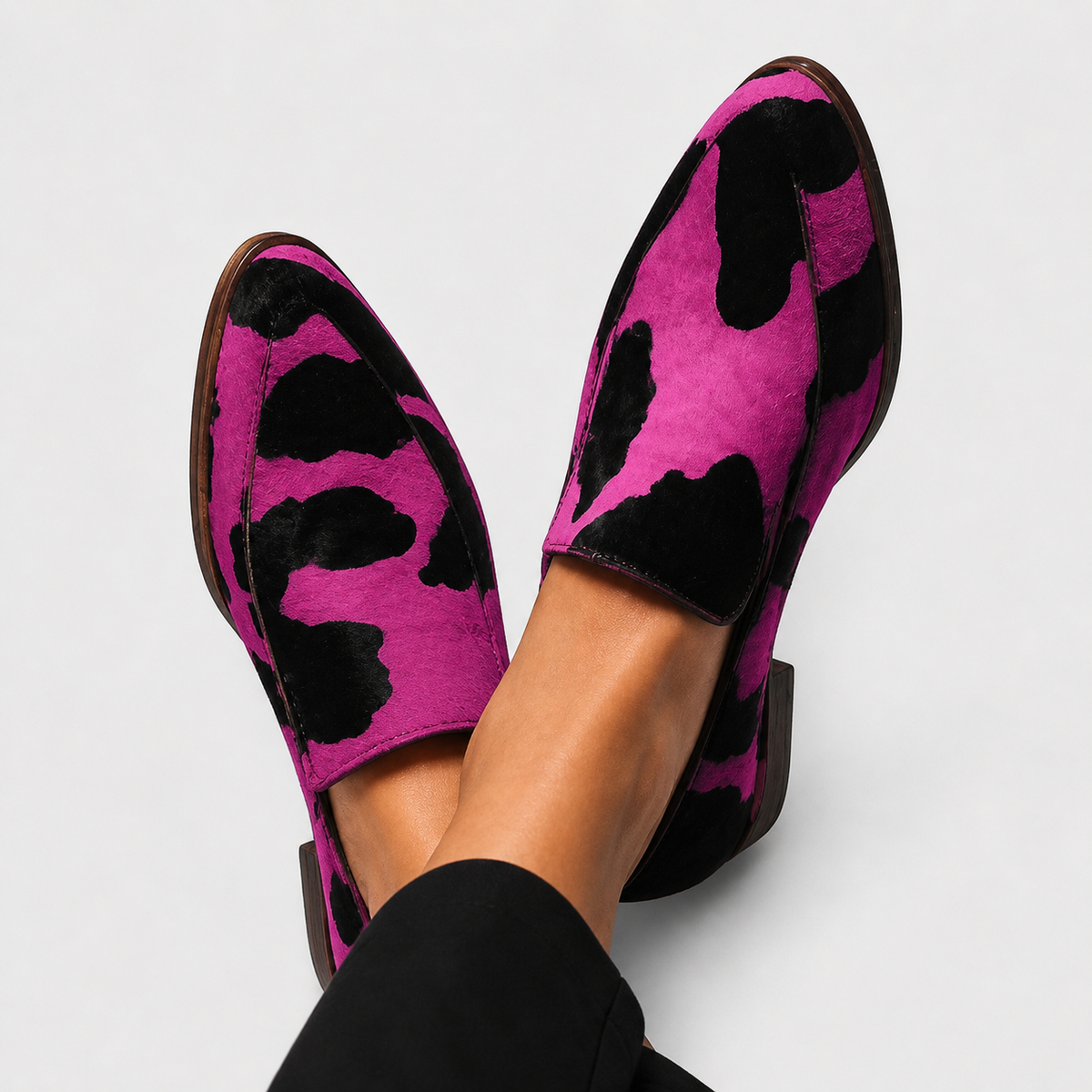 PALOMA™ | MOCASINES CON ESTAMPADO DE VACA