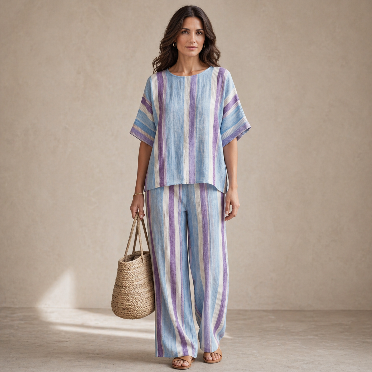 VERA | Set lino rayas