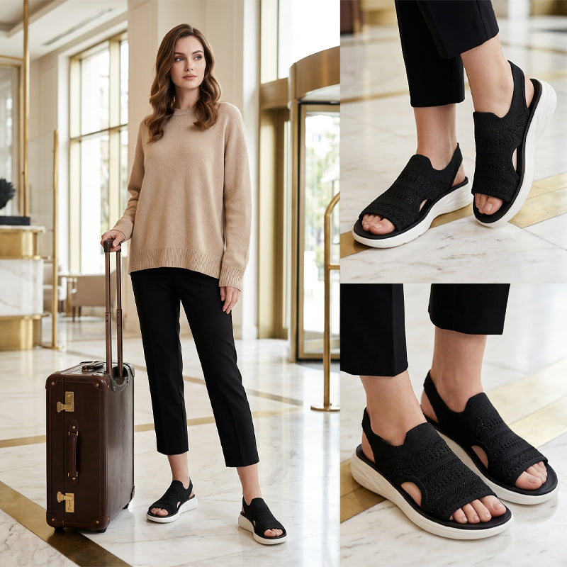 Laia | Sandalias de plataforma de punto transpirable